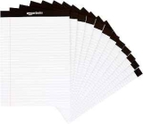 Amazon Basics Wide-Ruled Lined Writing Note Pad 12-Pack