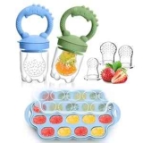 Silicone Baby Fruit Feeder and Popsicle Mold Set