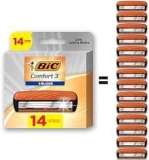 BIC Comfort 3 Refillable Refill Razor Cartridges 14ct