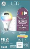 GE LED+ Speaker Full Color A21 LED Light Bulb