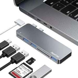 RayCue 6-in-1 USB Hub Adapter for MacBook Pro/Air
