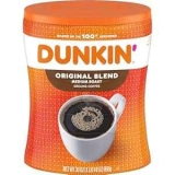 Dunkin’ Original Blend Medium Roast Ground Coffee 30-oz. Tub