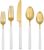 Hampton Forge Marion White Enamel & Gold Pvd18/10 5-Piece Set $12.19