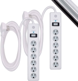 2-Pack GE 6-Outlet Surge Protector w/10 Ft Extension Cord $19.60