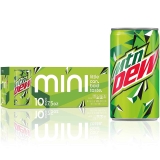 10 Pack Mountain Dew Soda, Mini Cans, 7.5 Fl Oz $3.78