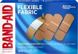 100-Ct Band-Aid Brand Sterile Flexible Fabric Adhesive Bandages $6.09