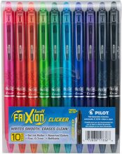 10CT PILOT FriXion Clicker Erasable, Refillable & Retractable Gel Pens $13.11