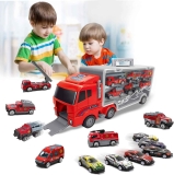 RUOMOXI Y 13-in-1 Large Transport Cars Carrier Set w/12 Cars $10.74