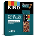 12 Count KIND Bars, Dark Chocolate Nuts and Sea Salt 1.4-Oz $10.30