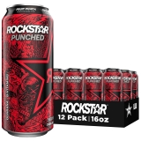 12-Pack Rockstar Punched Energy Drink, Fruit Punch 16oz Cans $14.25