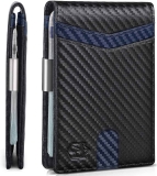 Zitahli Black Wallet for Men Slim Money Clip Wallet w/12 Slots $7.79