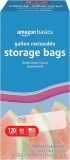 120-Count Amazon Basics Gallon Food Storage Bags $6.35