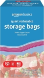150-Count Amazon Basics Quart Food Storage Bags $5.62