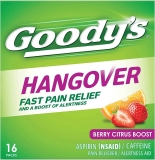16-PK Goodys Hangover Powders, Fast Pain Relief & Boost of Alertness $4.40
