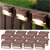 16-Pack DenicMic Weatherproof LED Solar Deck Lights $24.21