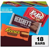 18CT Reeses Hersheys And Kit Kat Milk Chocolate Candy Bars 27.3oz $10.86