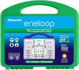 Panasonic 4-Position Charger w/2 AAA & 8 AA Eneloop Batteries $36.99