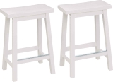 2 Amazon Basics Solid Wood Saddle-Seat Counter-Height Stool $63.03