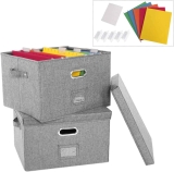 2-Pack Decosis File Storage Box with 10 Hanging Folder $18.99