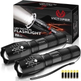 2 Pack Victoper LED Flashlight Bright 2000 Lumens $12.74