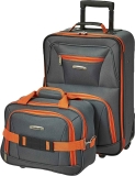 2-Piece Rockland Fashion Expandable Softside Upright Luggage Set $39.99
