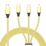 2-Pk Souina Nylon Braided 3 in 1 Charging Cable for iPhones & iPads $5.99