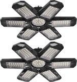 2-Pk Zzenrysam 120W 12000LM Deformable LED Garage Ceiling Light $14.99