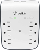 Belkin 6 Outlet Wall Surge Protector w/2 USB Ports $21.99