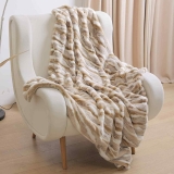 Fuzzy Faux Fur Throw Blanket $15.99