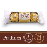 24-Pack Ferrero Rocher Fine Hazelnut Milk Chocolate 3-Count $12.26