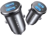 2PK AINOPE Lisen 30W+30W Dual Port USB C Car Charger $10.79