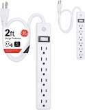 2PK GE 6-Outlet Power Strip 2 Ft Cord 14833 $8.89