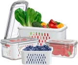 3-Pack CoopBenPT Fruit Vegetable Food Storage Containers $19.99