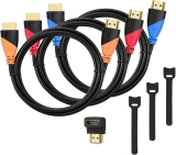 3 Pack HUANUO High-Speed HDMI Cable 6-ft $3.95