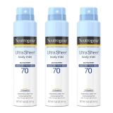 3-Pack Neutrogena Ultra Sheer Body Mist Sunscreen Spray 5oz $15.73
