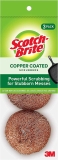 3 Pack Scotch-Brite Copper Coated Scrubbing Scour Pads $2.13
