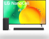 LG 43-in 4K UHD Smart NanoCell LED TV w/3.1Ch Soundbar & Subwoofer $376.99