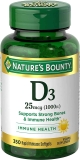 350CT Natures Bounty Vitamin D3 Immune and Bone Support $5.19