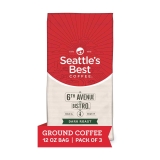 3PK Seattles Best Coffee 6th Avenue Bistro Dark Roast Ground Coffee 12oz $11.95