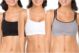 3Pk Fruit of the Loom Spaghetti Strap Cotton Pullover Sports Bra $10.00