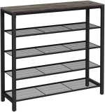 VASAGLE INDESTIC Shoe Rack w/4 Mesh Shelves $60.80