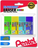 4-Pack Pentel Hi-Polymer Block Eraser Small ZEH05CRBP4M $3.80