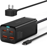 Baseus 100W PD GaN3 Fast Wall Charger w/4-Ports, 2USB-C + 2USB $45.05