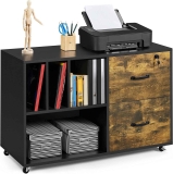 Yaheetech 2 Drawer Lateral File Cabinets w/4 Storage Shelves $79.99