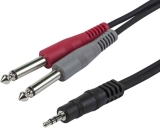 Monoprice 1/8-in TRS Male to Dual 1/4-in TS Male Cable 5-Ft $2.19