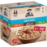 44 Pack Quaker Instant Oatmeal Lower Sugar 4 Flavor Variety Pack $9.10