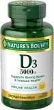 480CT Natures Bounty Vitamin D3 Immune Support $8.79