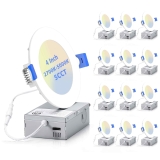 INCARLED 12 Pack 4″ 5CCT Ultra Thin LED Recessed Lights $64.99