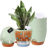 5-Pack JOFAMY 6 inch Self Watering Planter Pots $15.99