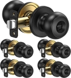 5-Pack TICONN Black Ball Door Knob $42.24